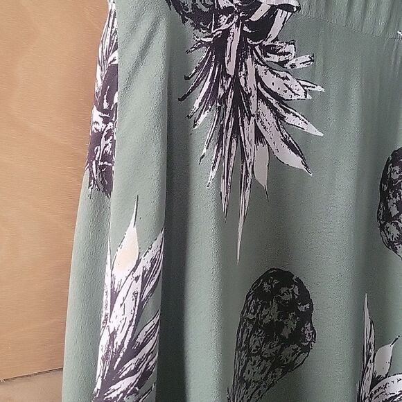 BB Dakota S CottageCore Bow 40s Pineapple Flowy Coquette Summer Dress MilkMaid - Picture 9 of 10